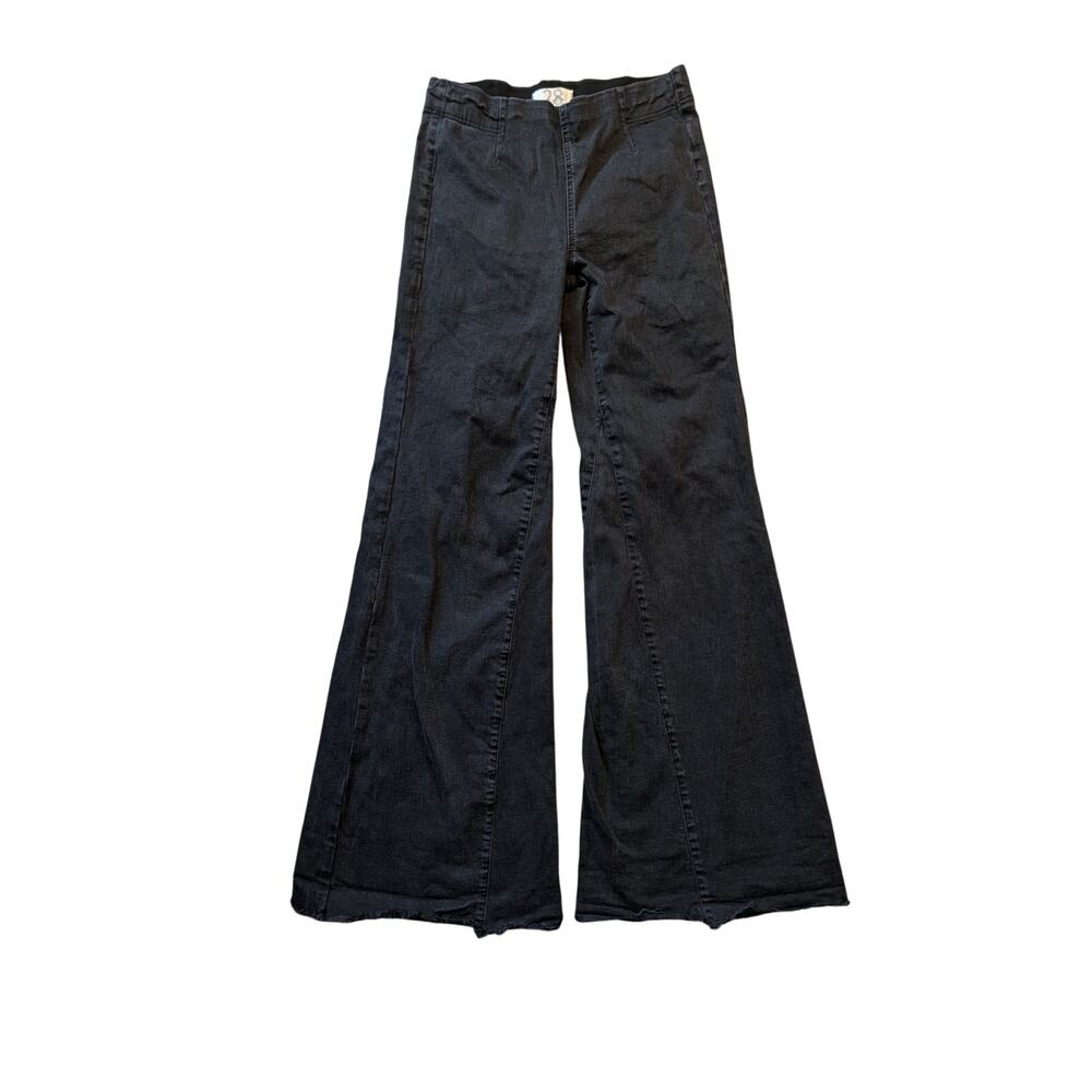 We The Free Free People Women's Penny Pull On Flare Jeans Black Size 28